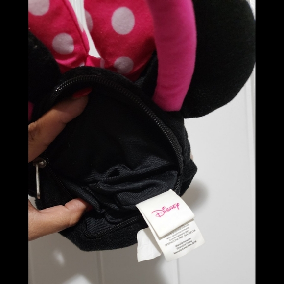 Disney Minnie Mouse purse 3d head soft plush pink polka dot girls bag - Picture 4 of 6